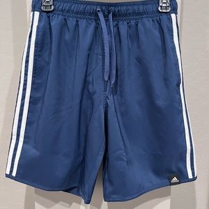 adidas crew navy/white swim trunks